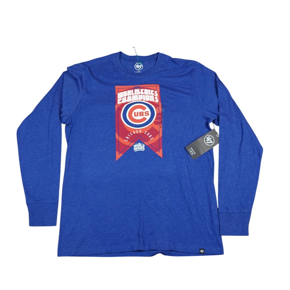 Chicago‎ Cubs Shirt Mens Blue World Series Champions '47 Banner 2016 MLB